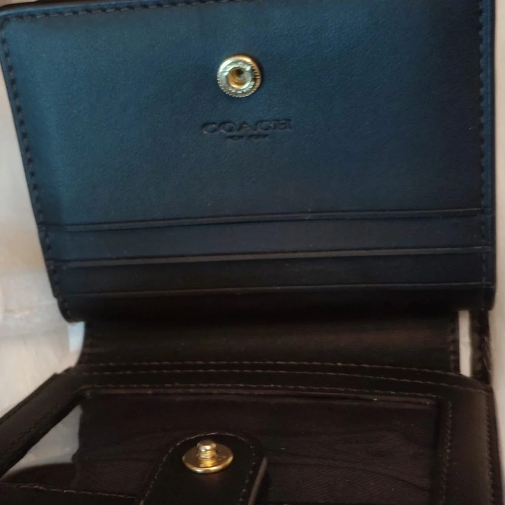 COACH BUNDLE CROSSBODY BAG Brown Black PINK SIGNATURE Satchel & Wallet SET - Picture 7 of 13